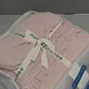 MooMee Muslin Blanket - 100% Cotton 4-Layer Gauze Throw Blanket with All-Around Fringe, Soft Breathable Lightweight Cooling Summer Blankets for Bed Couch(Greyish Pink,King 104" x 90")