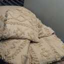 MR&HM Boho Duvet Cover Queen, Soft Vintage Tufted Bedding, 3-Piece, Khaki, Size: Full/Queen