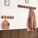 WEBI Rustic Coat Rack Wall Mount,35.43" Long 8 Cast Iron Coat Hooks Wall Mounted,Heavy Duty Wall Coat Hanger Hooks for Hanging Coats,Clothes,Jacket,Brown