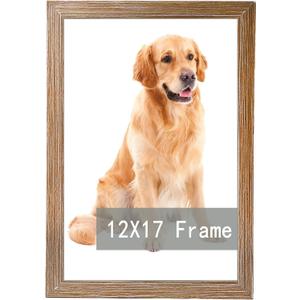 RUN HELIX 12x17 Brown Picture Frames, Photos Frame with Plexiglass, Wall Gallery Photo Frames, Horizontal and Vertical for Wall Mounting, Home Office Decoration