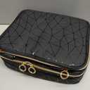 Uross Nail Polish Organizer Bag Holds 42 Bottles Nail Polish & Nail Lamp, Gel Nail Polish Organizers and Storage box for Nail Tech, Nail Kit Supplies Organizer Case - Black (Large - 11 x 9.5 x 9.5 Inch )