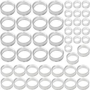 (48 Pack) Baseball Display Stand,Spheres Holder, Clear Baseball Ring, Sphere Stand,Round Display Stand for Golf Ball, Baseball, Softball, Tennis Ball, Spheres, Marbles, 3 Sizes: Large, Medium, Small