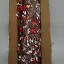 TURNMEON 2 Pack Valentines Day Tree Valentine's Day Decoration, Each with 7 Red 3D Heart Ornaments 378 Floral Berry Blossom 15 Inch Tabletop Artificial Tree Valentines Centerpiece for Table Room Home