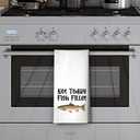 Hafhue Not Today Fish Fillet Kitchen Towels, Funny Fishing Theme Gifts for Angler Fishermen Dad Grandpa Seafood Lover, Seafood Chef Gifts for Home Cook Foodies, Birthday Present for Fish Food Lover
