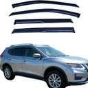 Window Visors for 2014-2020 Nissan Rogue, Outside Mount Tape-On Rain Guards, 4-Piece Set Vent Shade Deflectors