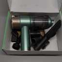 JONYJ Handheld Car Vacuum Cleaner, 16000PA Hand Held Vacuum Portable Cordless, 2 in 1 Air Duster and Vacuum Cleaner with LED Light, Multi-Nozzles, 120W High Power Mini Vacuum for Home, Pet, Office (Green & Gold)