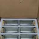 APT 1101 26 oz Glass Storage Jars with Bamboo Lid, set of 6, glass canisters with airtight lids, Clear jars with lids for Cookie, Candy, Tea, Coffee Bean and Rice (White)