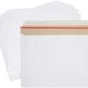 100 Pack Rigid Mailers with Self Sealing Flap, Stay Flat 9.5x12.5 Cardboard Envelopes for Shipping Documents, Magazines