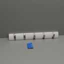 Umbra Flip Wall-Mounted Coat Rack Rail Hook for Hats, Jackets, Bags and More  Modern, Space-Saving Storage Organizer for Entryway, Mudroom, Closet, Bathroom, Bedroom, Kids Room, or Nursery, 5 Hooks, (White)