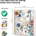 2026 Daily & Monthly Planner Calendar - Daily Planner Calendar One Page Per Day from January 2026 to December 2026, Flexible Cover, 7" x 10", Storage Pocket, Colorful Large Flower