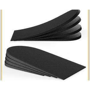 Adjustable Heel Lift Inserts for Shoes - Bukihome Orthopedic Shoe Lift for Uneven Legs 4 Layers Height Increase Insole for Heel Pain,Heel Spur,Achilles Tendonitis,Black Small (Women's 4-8.5)