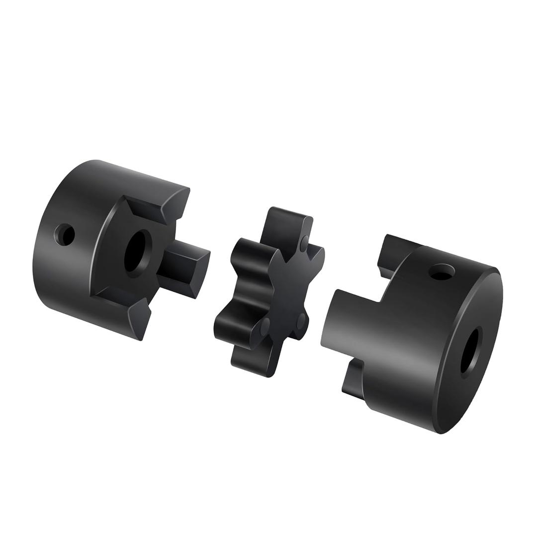 XIKE 1" to 1" L075 Flexible 3-Piece L-Jaw Coupling Set & Rubber Spider for Log Wood Splitter Hybrid Equipment Kit