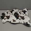 6 Pcs Faux Mini Cowhide Rug Rustic Chic Western Rugs for Decor Durable Cowhide Table Runner Faux Fur Animal Cow Carpet for Western Decor Table Centerpieces, 19.5" x 16.2"