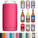 3 in 1 Insulated Can Cooler - 15+ Colors - Universal Size for 12 oz Cans, Slim Cans, and Bottles (Magenta)