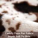 Pack of 2 Luxury Faux Fur Throw Pillow Covers Cowhide Decorative Soft Fluffy Plush Couch Throws Brindle Cushion Covers for Couch Living Room Sofa Bedroom 18x18 Inch