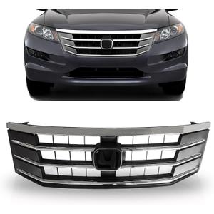 PartsFlow Front Bumper Grille Upper Mesh Grill Chrome For 2010 2011 Honda Accord Crosstour