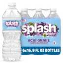 SPLASH REFRESHER Flavored Water Bottles, Acai Grape Flavor - 6-Pack, 16.9 Fl Oz - Refreshing Flavored Bottled Water with Electrolytes - Zero Sugar & Zero Calories, Expiry: 08/05/26