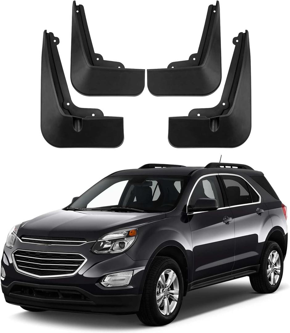 Mud Flaps Compatible with Chevrolet Equinox Accessories 2018-2024 Splash Guards All Weather Fender Guard Mudguards Sediment Protection No Need to Drill Holes