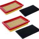 HOODELL 2 Pack 951-10298 Air Filter + Pre Cleaner for MTD Cub Cadet SC100 951-14632, Kohler 14 083 01-S, 5-5/8 3-1/2 inch Push Lawn Mower Air Filter