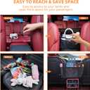 WLLWOO Car Net Pocket Handbag Holder Between Seats Back Storage Organizer Purse Holder for Console Front Seat Storage Barrier