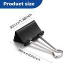 Eclirgan 1.9-Inch Large Binder Clip with Heavy-Duty/Folding/Rust-Resistant,48-Pack Thick Metal Office Clip in 4 Boxes,Black Paper Clamps for School/Outdoor Use/Office/Home