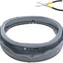 WM3570HVA/00 WM3470HVA Door Seal Gasket,WM3570HWA/00 WM3770HWA WM3470HWA/00 WM3575CW/01 MDS47123605 Washer Door Boot Seal Gasket Compatible For LG,For Kenmore,For Lg Front Load Washer Rubber Seal