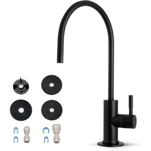 iSpring GA3-ORB Drinking Water Faucet for Kitchen Sink with 3/8" Connector, Heavy Duty Lead-Free Reverse Osmosis Faucet for RO System, Non-Air Gap 100% Stainless Steel RO Faucet, Oil Rubbed Finish