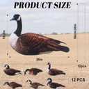 CroBlissful Goose Silhouette Decoys with Metal Stakes Goose Motion Decoys Set Outdoor Hunting Silhouette Stackable Realistic Vivid Easy to Carry for Field Pond