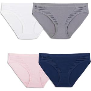 Fruit of the Loom Women's Breathable Underwear, Moisture Wicking Keeps You Cool & Comfortable, In Plus Size (6, Coolblend - Bikini - 4 Pack - Colors May Vary)