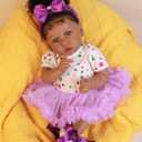 HOOMAI Lifelike Reborn Baby Dolls with Soft Body African American Realistic Girl Doll 22.8 Inch Best Birthday Gift Set, Aria 