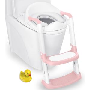 JASSONE Potty Training Seat, Toddler Step Stool, 2 in 1 Potty Training Toilet for Kids, Baby Seat with Splash Guard and Anti-Slip Pad for Boys Girls Potty Training, BabyPink JASSONE Potty Training Seat, Toddler Step Stool, 2 in 1 Potty Training Toilet for Kids, Baby Seat with Splash Guard and Anti-Slip Pad for Boys Girls Potty Training, BabyPink