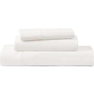 UGG Hedi Twin XL Sheet Set 3-Piece Luxury Cooling Sheets Deep Pockets Premium Bedding with 1 Pillow Sham Hypoallergenic Machine Washable Soft Lightweight Bed Set for Dorm or Kids Bed, Twin XL, White