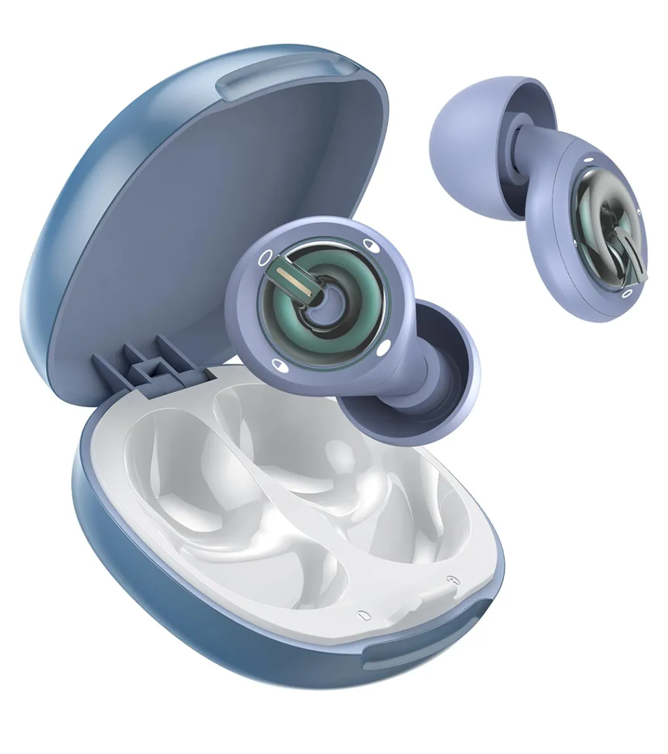 Ear Plugs for Sleeping Noise Cancelling, EarPlugs for Noise Reduction 35dB with 6 Ear Tips, Reusable Noise Cancelling Ear Plugs, Silicone Hearing Protection Earplugs for Snoring/Study, Light Blue