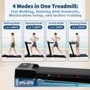 Foldable 4 in 1 Treadmill Walking Pad with Incline Remote Control Compact 3.0HP Under Desk Treadmill for Home Office Fitness 300 lbs Capacity with Handle Bar