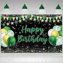 Red and Black Happy Birthday Background Banner Sign Poster Large Fabric Glitter Balloon Fireworks Sign Birthday Photo Backdrop Background for Kid Adults Birthday Party Decoration Supplies,65 x 41 Inch