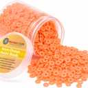 3 x Mandala Crafts 4mm Orange Polymer Disc Clay Heishi Beads for Jewelry Making, 4mm 6000 PCs