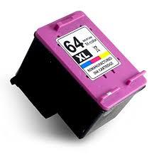 Refilled Ink Cartridge Replacement for HP 64 64XL ( Color , 1 pk )