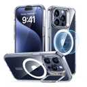 ESR for iPhone 15 Pro Case, Compatible with MagSafe, Military-Grade Protective Clear Case for iPhone 15 Pro,Built-in Stash Stand Phone Case, Scratch-Resistant Back Cover, Classic Series,Clear