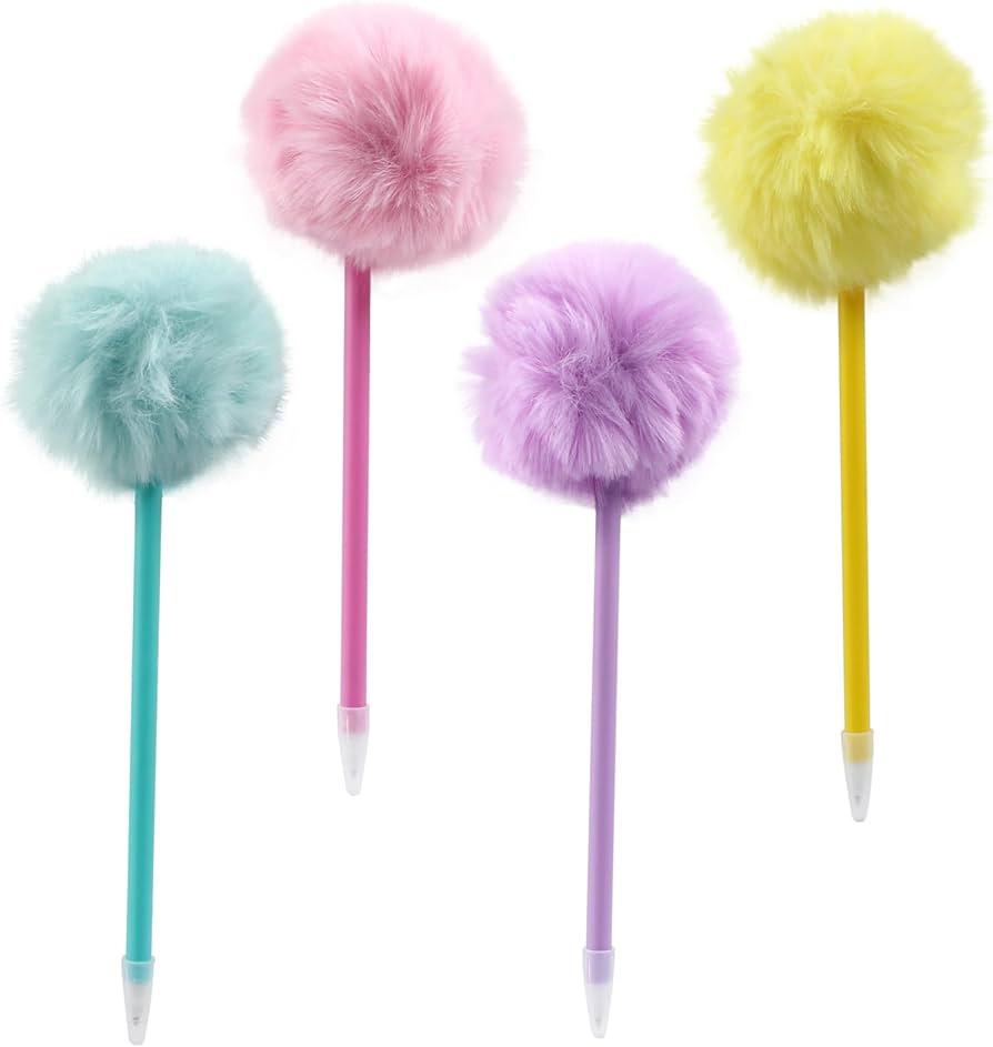 Novelty Pom Pen Solid Pink/Purple 10 Pack