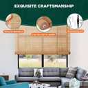 Bamboo Blinds for Interior Windows, Easy to Install Bamboo Shades for Indoor Windows, Custom Roller Shades for Indoor Window and Outdoor Patio, 23" W x 48" H
