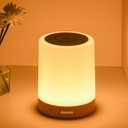 Night Light for Kids Baby, Dimmable Touch Lamp for Nursery, 11 RGB Colors 5 Brightness, Portable Rechargeable Bedside Table Lamp for Nightstand, Kids Night Light for Bedroom Living Room (Classic Brown Touch Control)