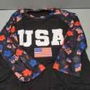 American Flag Shirts for Women Patriotic Tshirts 4th of July Shirt Girls USA Outfits Stars Stripes Tee Tops, L