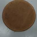 Dark Brown Rustic Leather Coasters for Drinks - Handmade Durable Drink Coasters Set with Holder for Tabletop Protection, Luxurious Home Dcor and Housewarming Gift