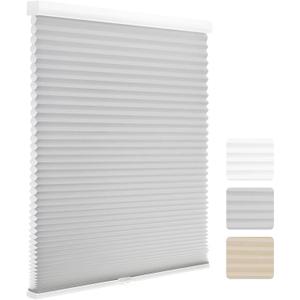 MYshade 1.5-Inch Cellular Cordless Light Filtering Shades, Honeycomb Window Blinds for Soft Daylight & Privacy, Thermal Insulation, Child Safe, Inside or Outside Mount (20" W x 50" H, Grey)
