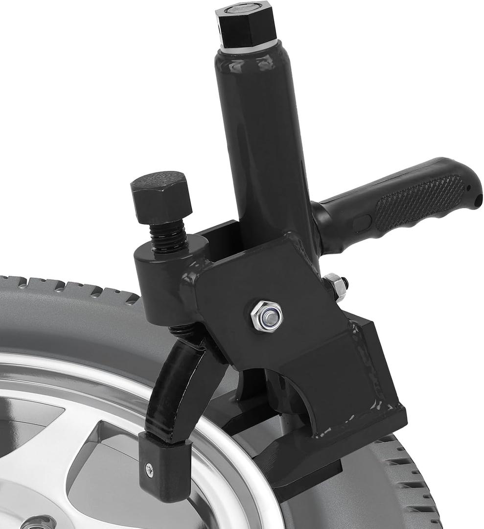 Manual Tire Bead Breaker with Handle and Rubber Pad, Fit for 38 and 42 Inches Tires Changer, Easy-Operated Manual Tire Changer for ATVs, UTVs, Tractors, Trucks, Heavy Duty Tires Car Repair (Black)