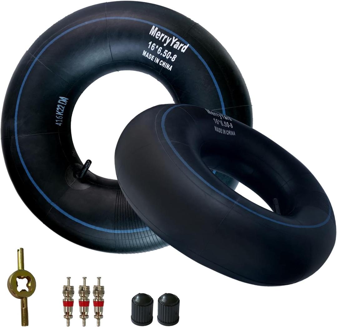 2-Pack of 16x6.50-8 16x650-8 16x7.50-8 16x750-8 BUTYL Rubber Inner Tubes,TR13 Straight Valve Stem,High Air Tightnessfor Lawn Mower, Golf Cart,Tractor,Farm Tractor,Wheelbarrow,ATV and More