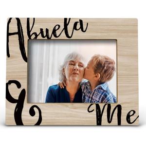 FONDCANYON Abuela & Me Picture Frame, Grandma Gift for Mother's Day, Birthday, Christmas from Grandkids (5x7 Inch)