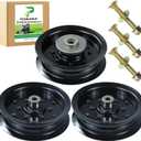 2 Pack 532196106 Idler Pulley with 532196104 Idler Pulley Replaces 532197379 532197380 for Husqvarna Z254 Z254f RZ5424 RZ5426 YTH24V48 YTH24V54 MZ54 LGT2654 LGT2554 Tractors