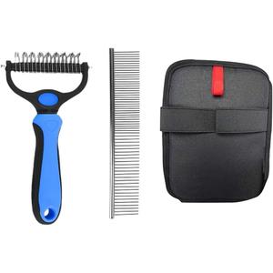 3-in-1 Pets Dog Deshedding Brush & Cat Grooming Tool with Comb, Rake for Shedding Control, Removes Loose Remover Hair & Mats, Pets Hair Removal Tool