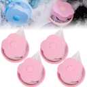 Pet Hair Remover Laundry, 2025 New Upgrade Reusable Pet Hair Remover for Laundry, Laundry Pet Hair Catcher for Washing Machine (4, Pink)